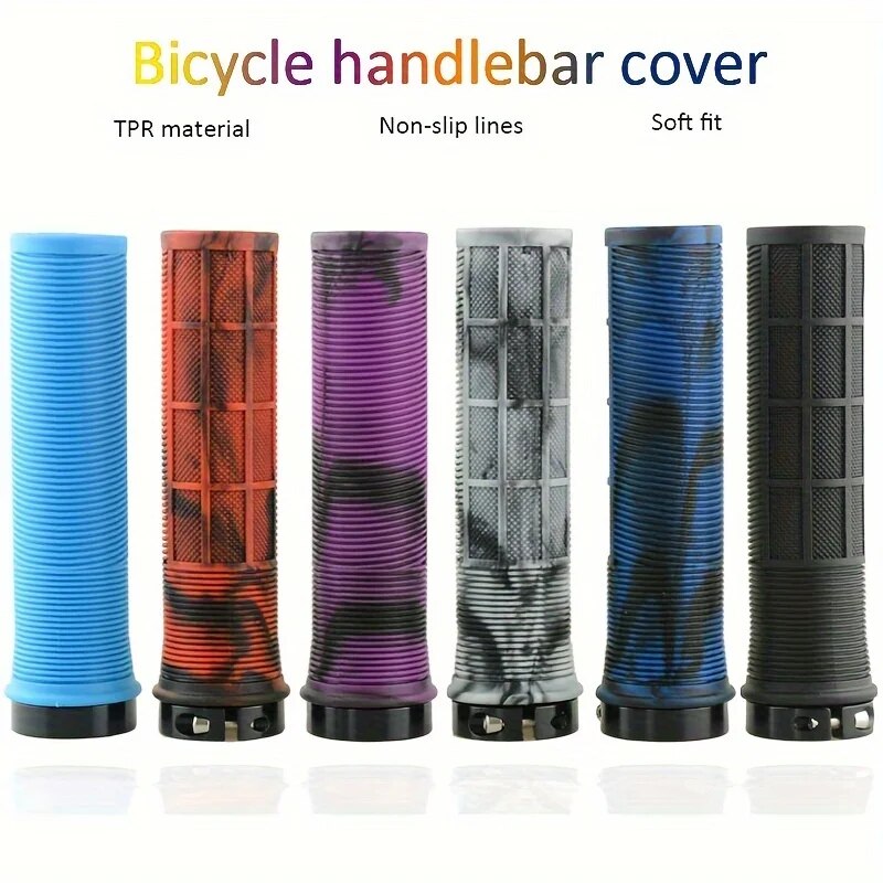 Commuter Bike Lock - ปลอกแฮนด์จักรยาน TPR แบบติดตั้งในตัว ทำจากอลูมิเนียมอัลลอยด์ พร้อมระบบล็อค ป้องกันการลื่น