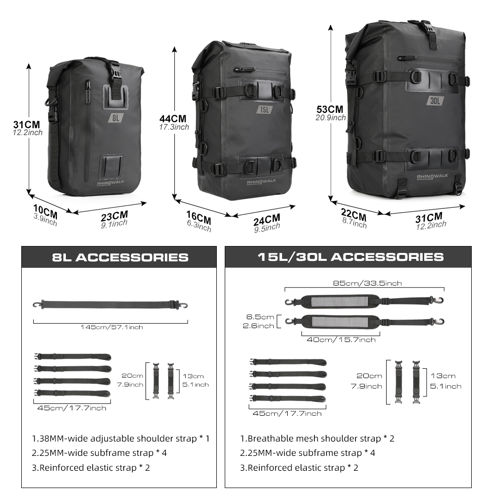 Rhinowalk กล่องด้านบนของมอเตอร - Panniers Waterproof Rear บทวิจารณ์และราคา