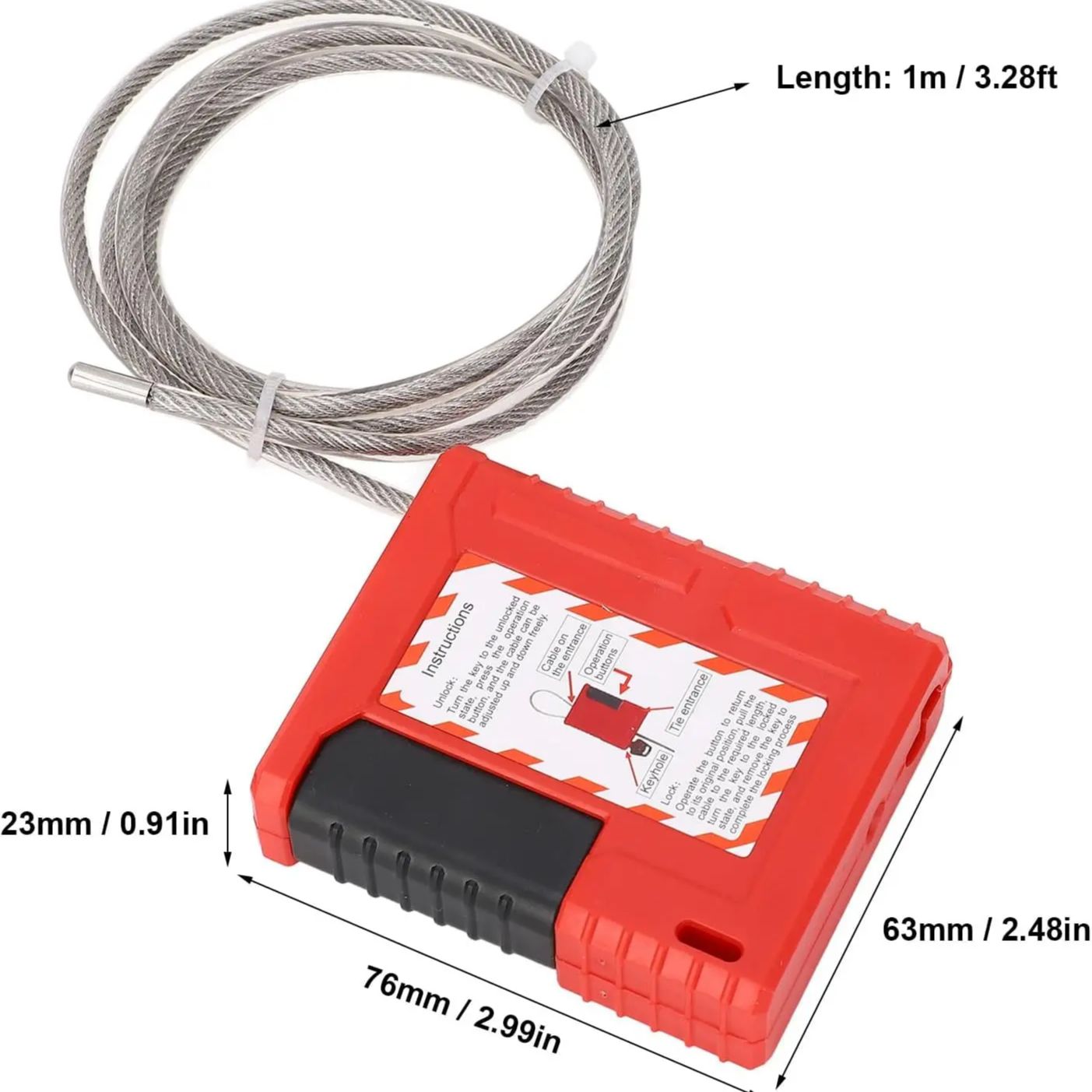 สายเคเบิล4มม. เส้นผ่าศูนย์กลาง - Cable Lock Flexible บทวิจารณ์และราคา